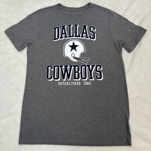 Dallas Cowboys Retro Helmet Logo Youth XL Shirt Football Kids Boys Girls Gray